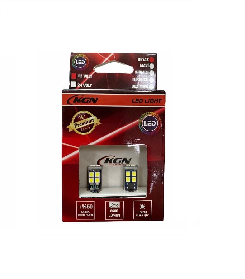 12V DİPSİZ AMPUL T10 (10 LEDLİ) (CANBUS) BEYAZ (2 AD)