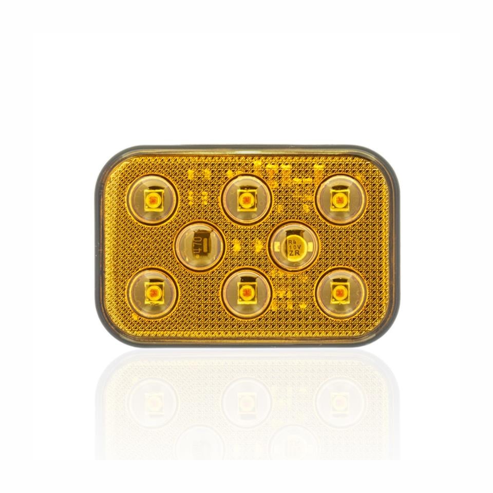 SANEL 10V-30V İKAZ LAMBASI ÇAKARLI 6-LEDLİ YAPIŞKANLI 3M BANTLI SU GEÇİRMEZ SARI (60*40 MM)