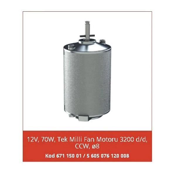 KORMAS 12V KLİMA FAN MOTORU (UZUN GÖVDE)