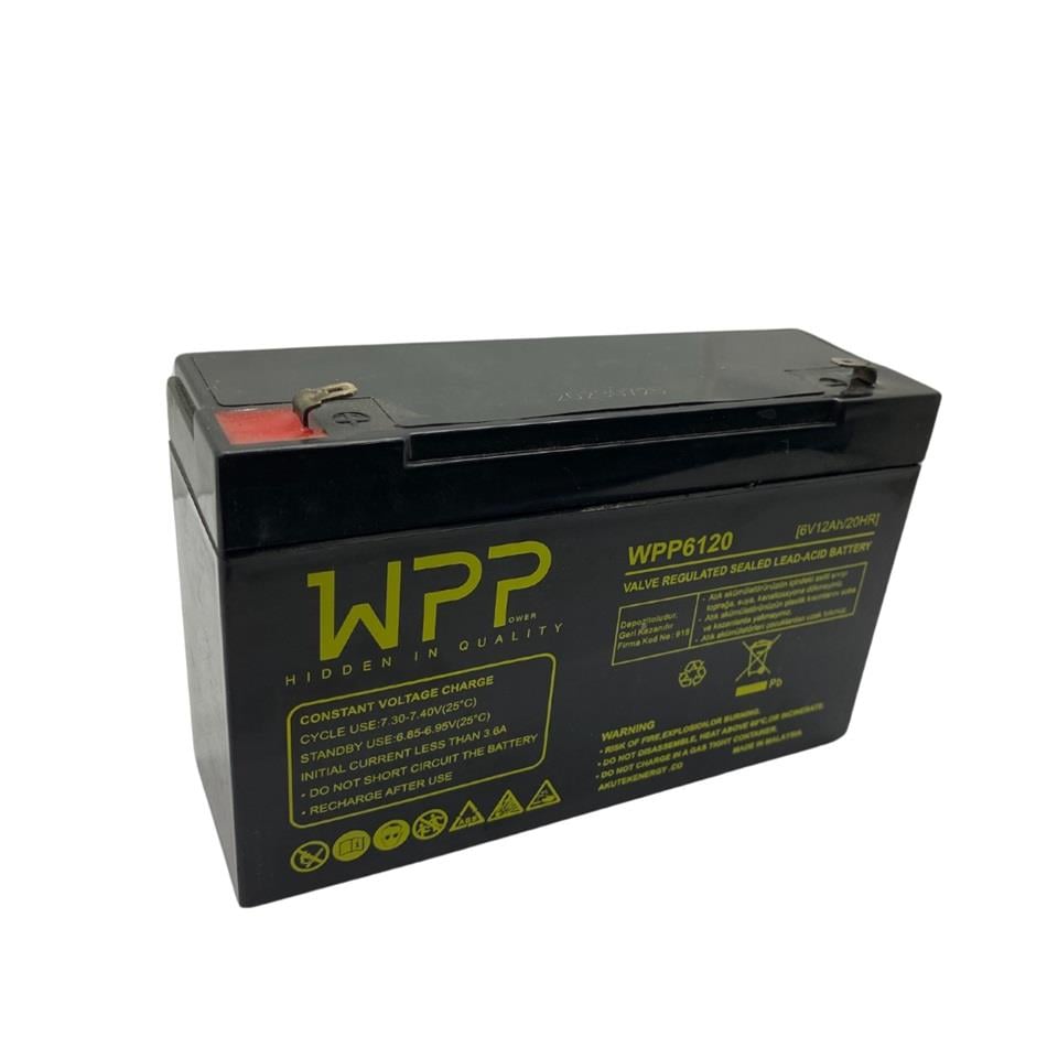 WPP 6V 12 AH AKÜ KURU TİP (150*50*94) (1.65 KG)