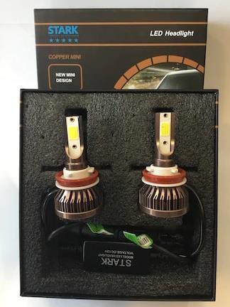 12V H11 LED XENON FAR AMPUL SETİ CAN BUS 6500K 6000 LÜMEN (COB LED) (KISA FANLI)