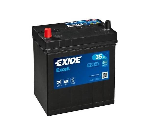 EXIDE 12V 35 AH AKÜ EXCELL JAPON 240 A (EN) (187*127*220) (İNCE KUTUP TERS)