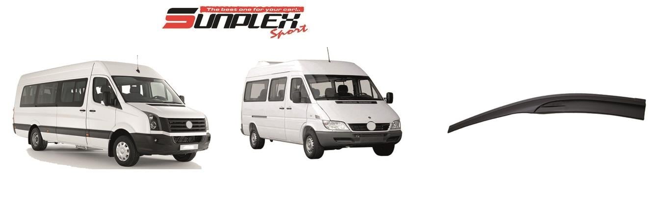 SUNPLEX CAM RÜZGARLIĞI MUGEN VW CRAFTER-MERCEDES SPRINTER 2006-2018 (2 AD)