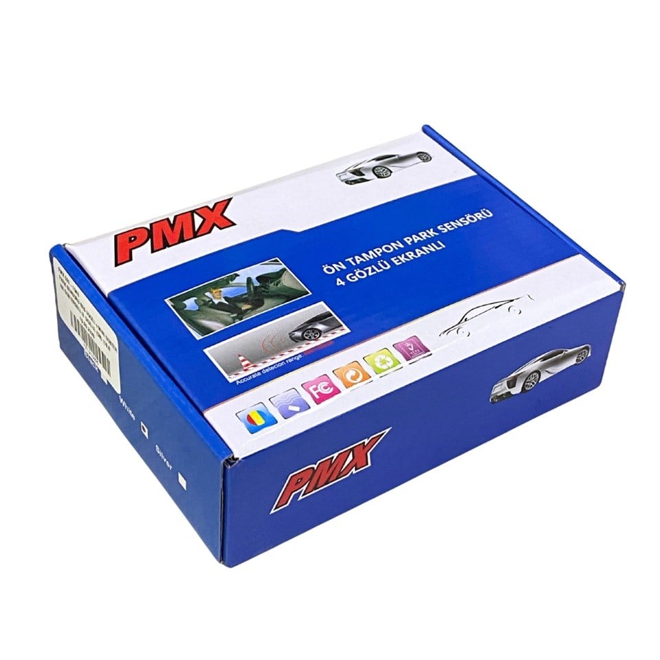 PARK SENSÖRÜ SES İKAZLI+MİNİ GÖSTERGELİ (4 GÖZLÜ) (ÖN) (18.8 MM) BEYAZ