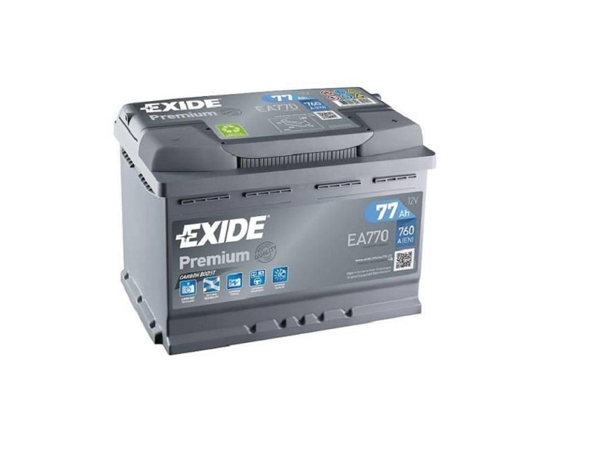 EXIDE 12V 77 AH AKÜ PREMIUM 760 A (EN) (278*175*190) (TIRNAKLI)