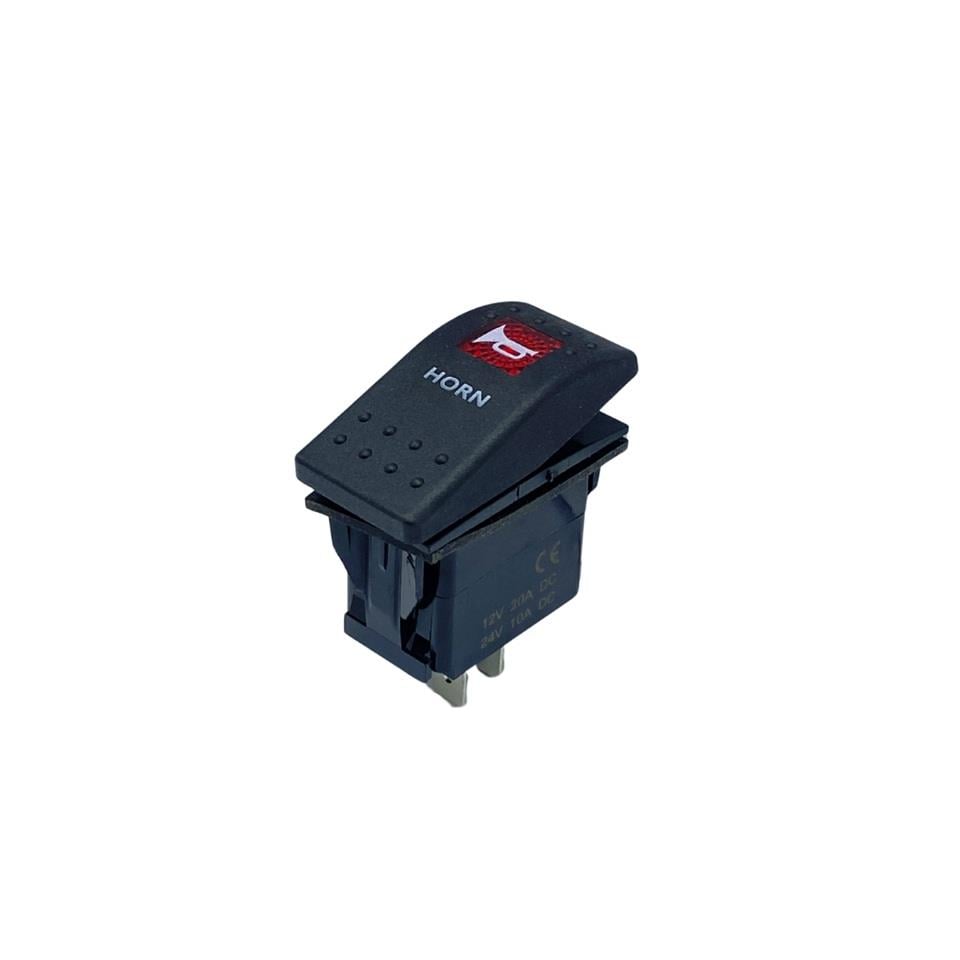 TUŞLU ANAHTAR KORNA (3 FİŞ) (TEK TARAFA YAYLI) (12V 20A DC/24V 10A DC) MARİN