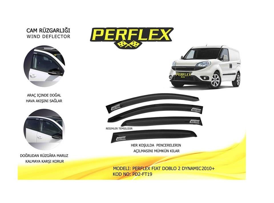 PERFLEX CAM RÜZGARLIĞI MUGEN TİPİ FIAT DOBLO II DYNAMIC 2010 > (4 AD)