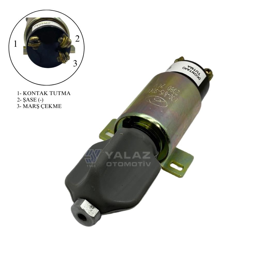 24V STOP SELENOİDİ AYAKLI (3 ÇIKIŞ) (PLATİNSİZ)