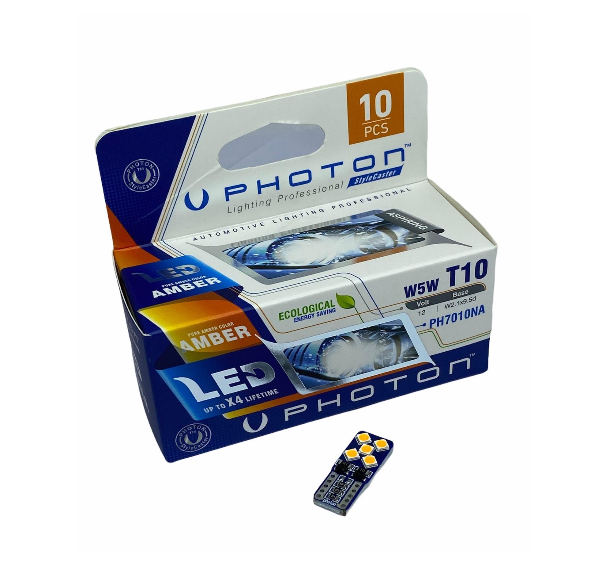 PHOTON 12V DİPSİZ AMPUL T10 10 LEDLİ SARI CANBUS (1 AD)