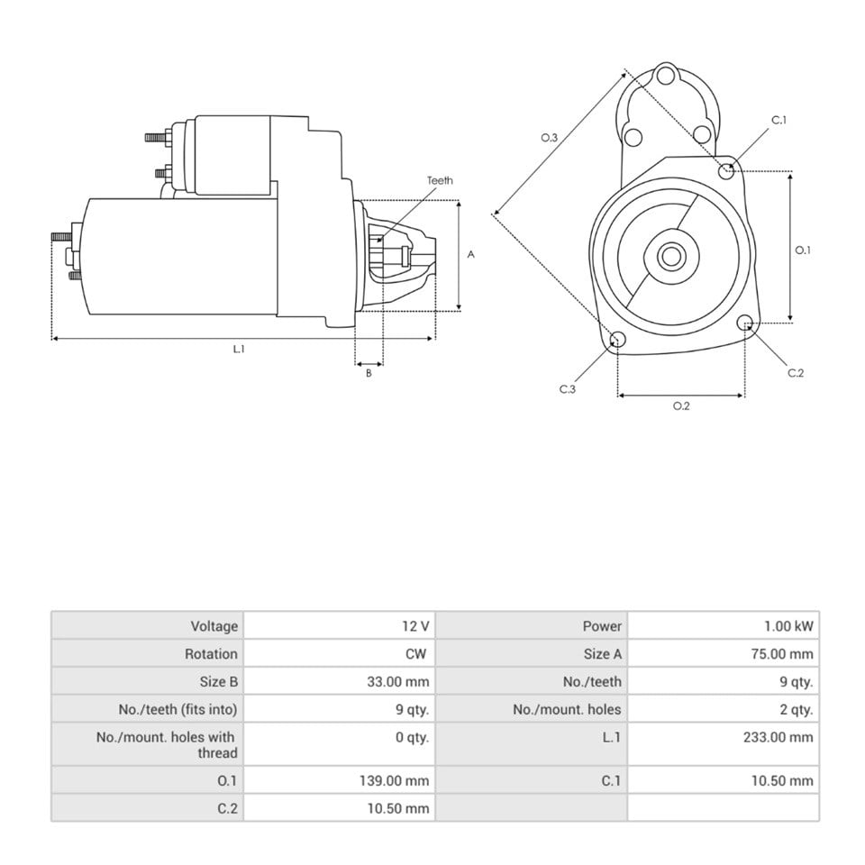 12V MARŞ MOTORU VALEO TİPİ 9 DİŞ 1 KW HONDA CIVIC VII 2000-2005
