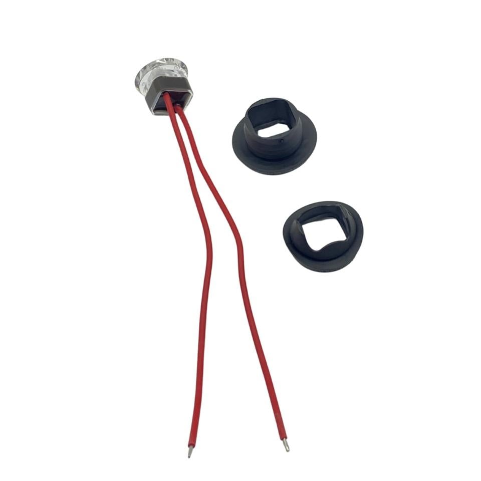 FRISTOM 12V-24V GÖZ-AYNA ALTI-GÜNDÜZ SÜRÜŞ LAMBASI LED KIRMIZI (ÇAP:20 MM) E9