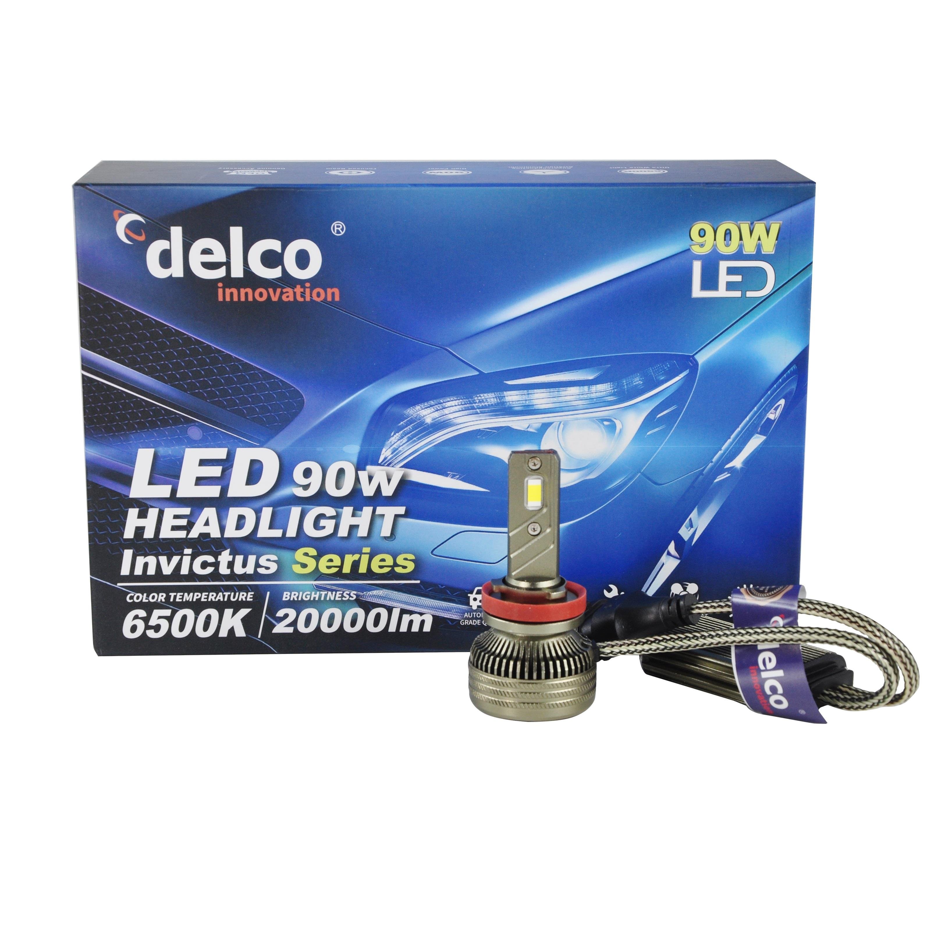 DELCO 9V-36V H11 CSP LED XENON FAR AMPUL SETİ 6500K 20000 LÜMEN 90W CANBUS