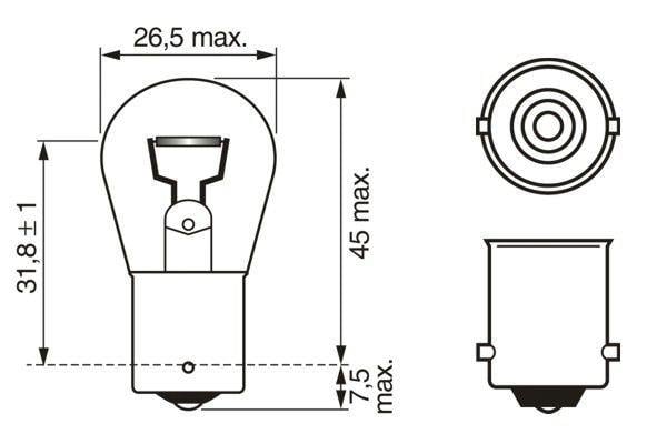 BOSCH 12V 93 AMPUL 21W