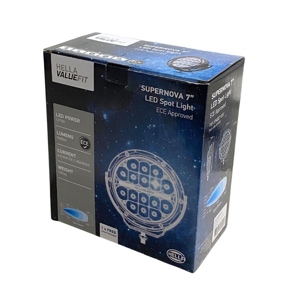 HELLA 12V-24V LED LAMBA OFF-ROAD YUVARLAK SUPERNOVA 9600 LÜMEN (14 LEDLİ) (GÜNDÜZ SÜRÜŞLÜ) (178 MM)