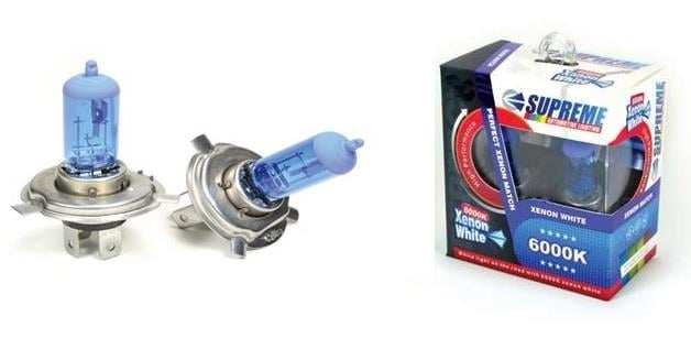 SUPREME 12V H4 AMPUL 60/55W XENON WHITE 6000K (2 AD)