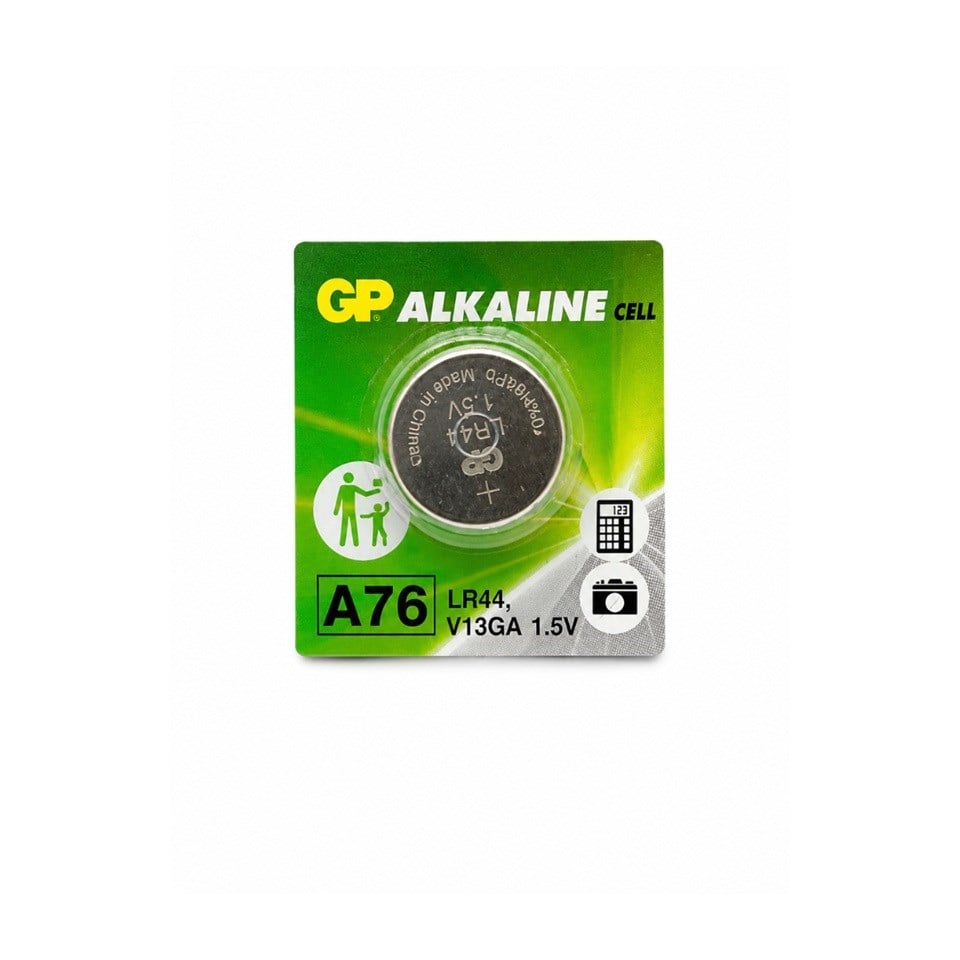 GP 1.5V ALKALINE PİL (5.4*11.6 MM) A76-LR44-V13GA
