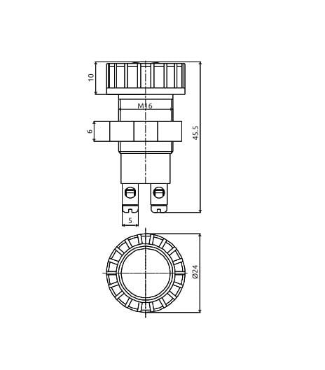 GÖZ LAMBASI SARI (12V 53 AMPULLÜ 2W) (UZUN TİP) (ÇAP 16 MM) 