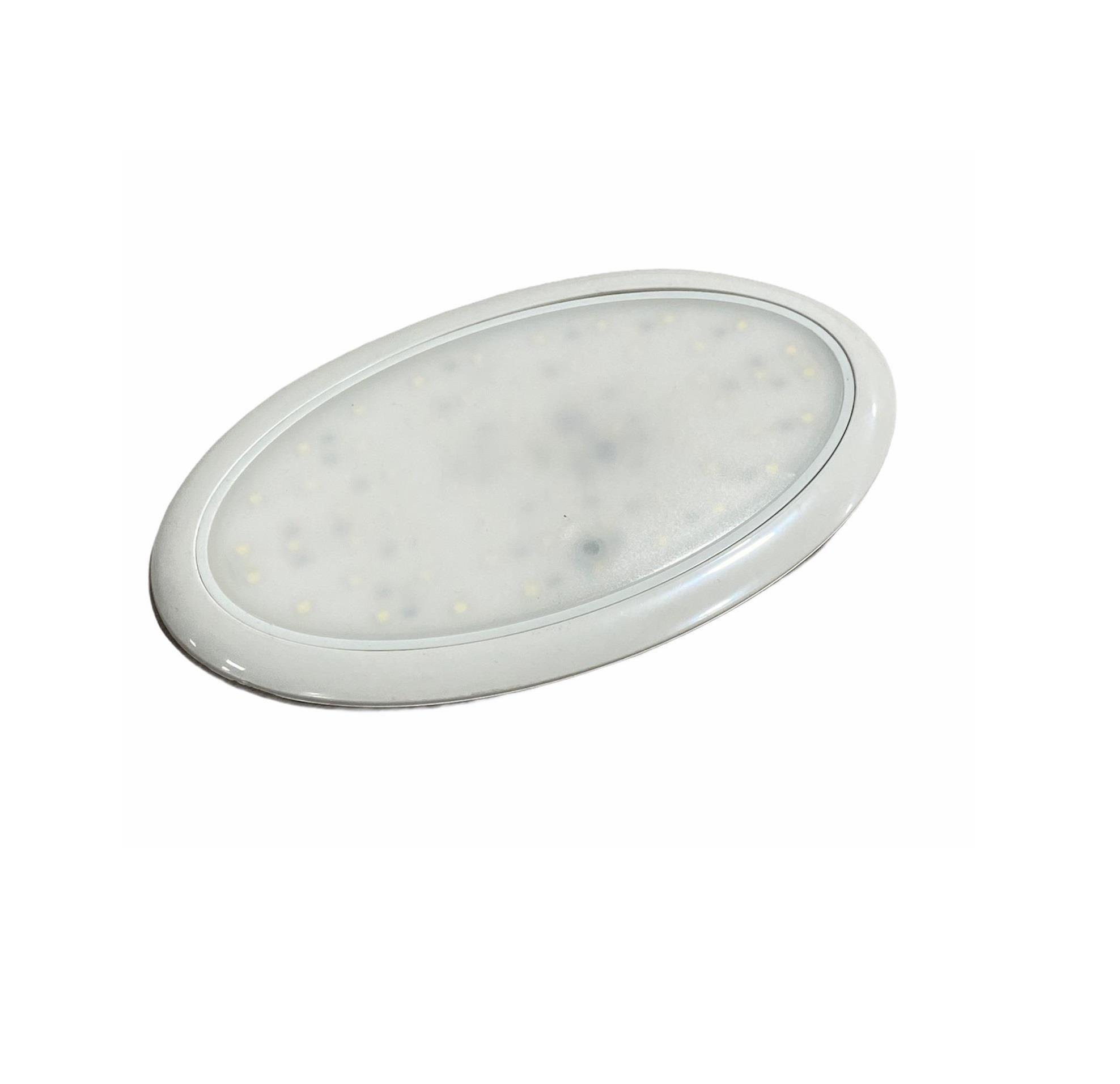 12V-24V TAVAN LAMBASI DOKUNMATIK OVAL BEYAZ (3 FONKSİYONLU) (SÜPER İNCE) (190*120*10 MM) 