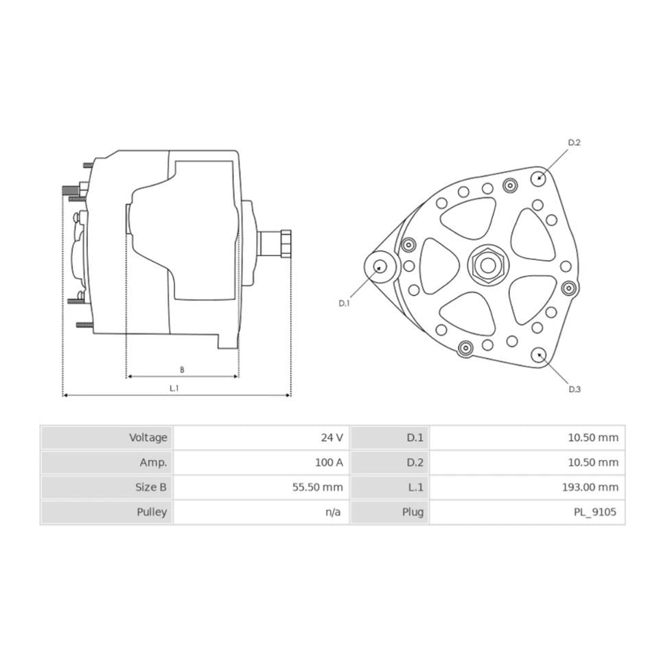 24V ALTERNATÖR DİNAMO ISKRA TİPİ 100 A