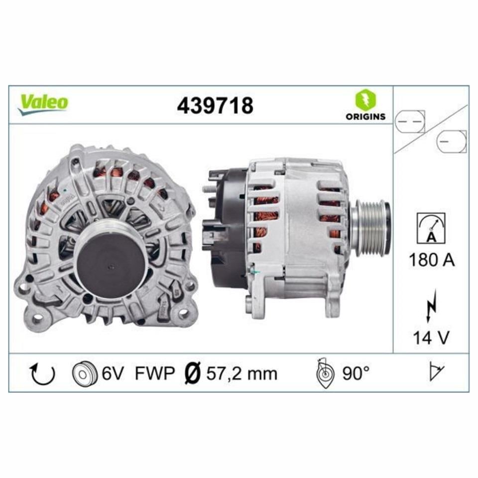 VALEO 12V ALTERNATÖR DİNAMO 180 A (LIN) VW-SEAT-SKODA