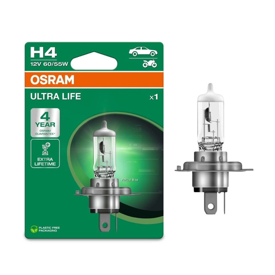 OSRAM 12V H4 AMPUL 60/55W P43T ULTRA LIFE 