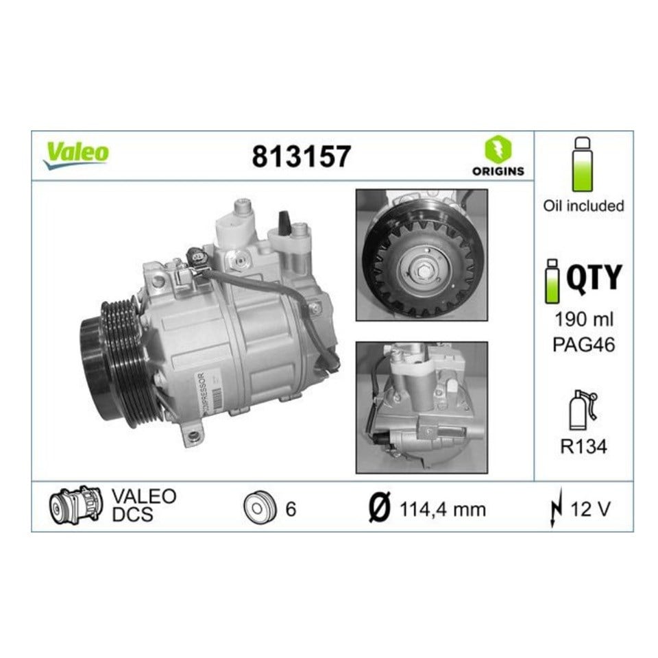 VALEO KLİMA KOMPRESÖRÜ MERCEDES C/CLK/CLS/E/S SERİSİ/SPRINTER
