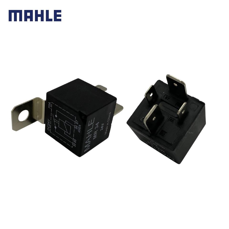 MAHLE 24V RÖLE 4 UÇLU 70 A (2 UÇ KÜÇÜK / 2 UÇ BÜYÜK) (6.3 MM / 9.5 MM) (30-85-86-87)
