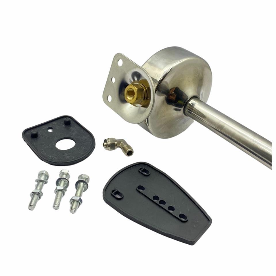 HAVALI KORNA TEKLİ KROM 520 MM (MARİN) *** (VALF VE BOBİN MEVCUT DEĞİL) ***