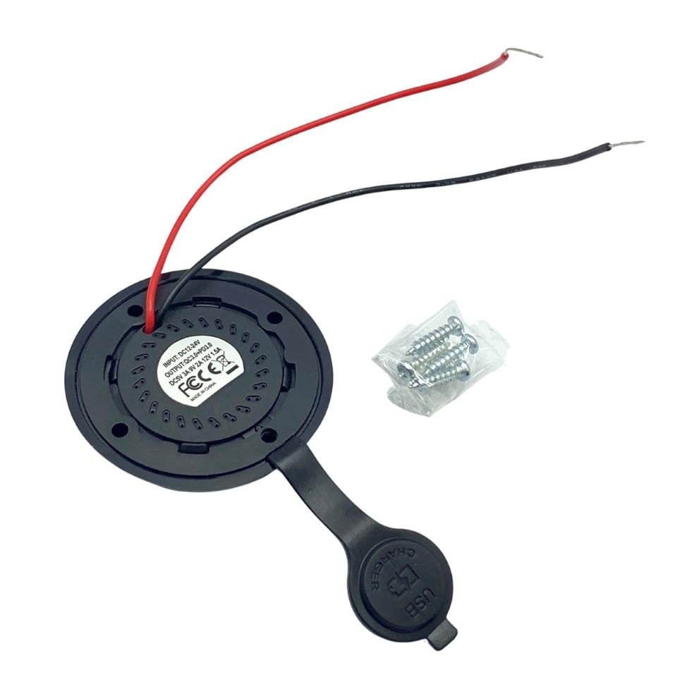 9V-30V TELEFON ŞARJ CİHAZI (USB+TYPE-C) (3.0A) (KAPAKLI MARİN)