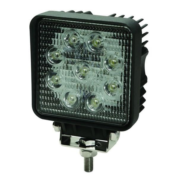 12V-30V ÇALIŞMA LAMBASI KARE (9 X 3W POWER LEDLİ) (108*108 MM)