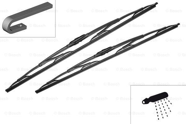 BOSCH SİLECEK SÜPÜRGESİ 600/600 MM (FISKİYELİ) (2 AD) (609)