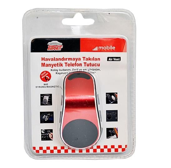 TELEFON TUTUCU IZGARAYA GEÇME (MIKNATISLI) (KIRMIZI)