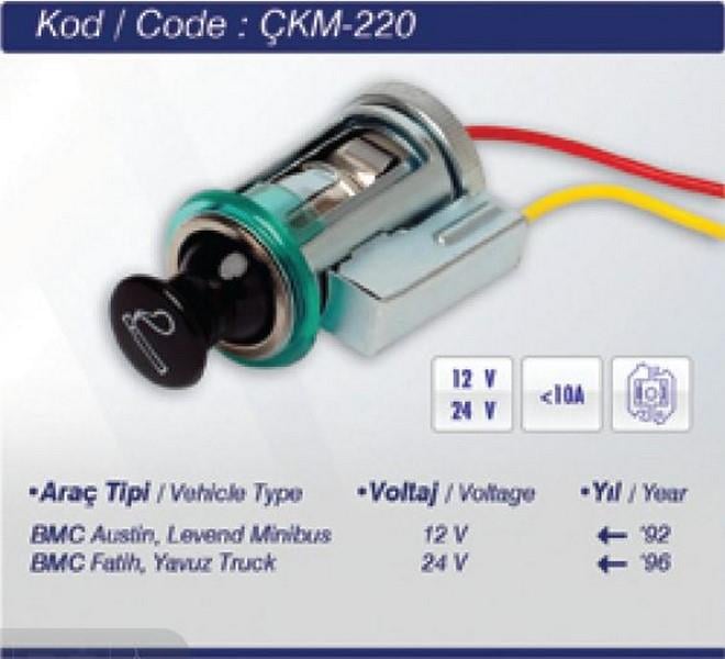 ÜSTÜN 12V ÇAKMAK KOMPLE BMC LEVEND < 1992 (10A)