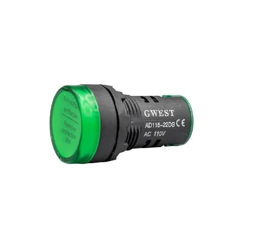 110V GÖZ LAMBASI LEDLİ UNIVERSAL YEŞİL (29.5 MM)