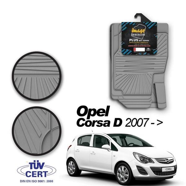 ARAÇ PASPASI KAUÇUK (GRİ) (5 PARÇA) OPEL CORSA D 2007 >