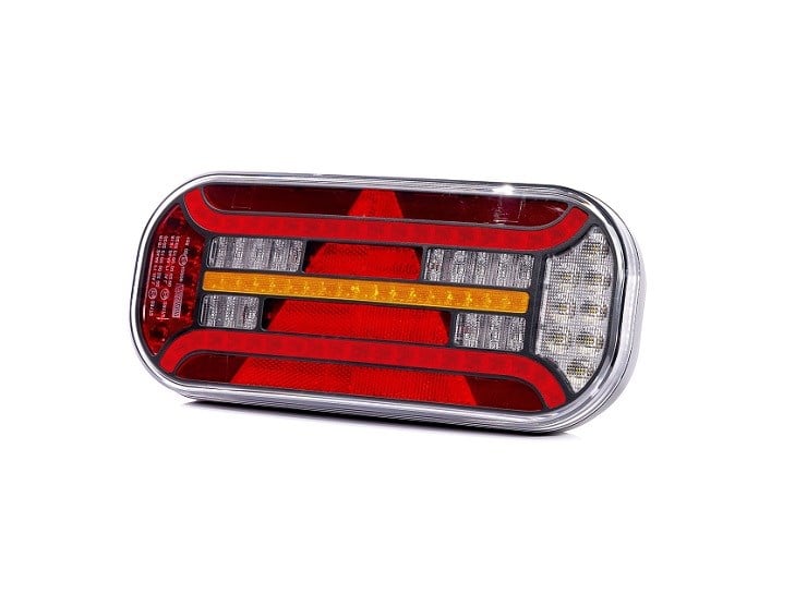 FRISTOM 12V-36V STOP LAMBASI LEDLİ (KAYAR SİNYALLİ) (6 FONKSİYONLU) (302*130 MM) SOL E9