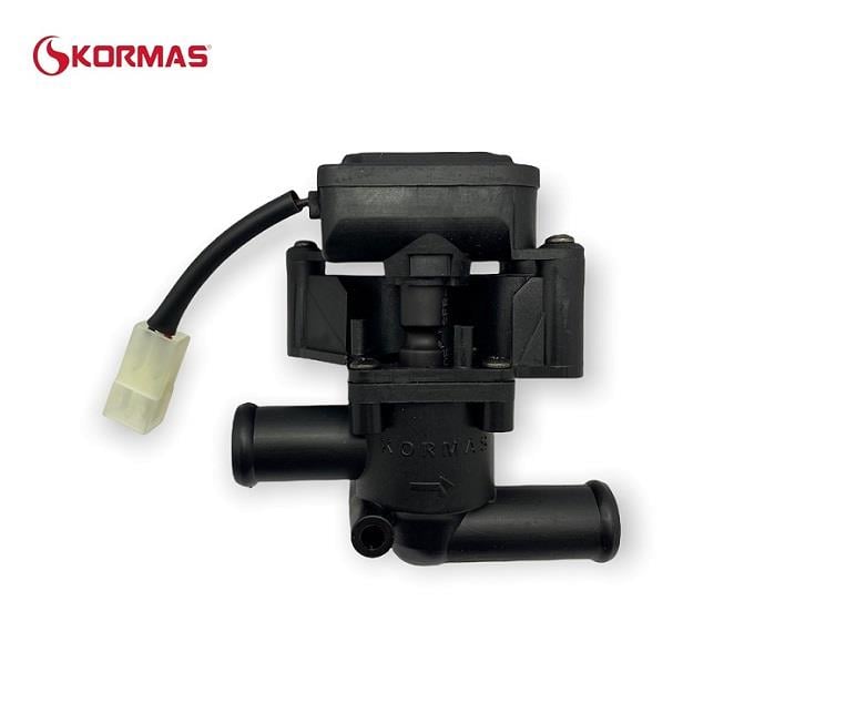 KORMAS 12V KALORİFER MUSLUĞU (VANA) (MOTORLU) (3 YOLLU) (22 MM) (2 FİŞ SOKETLİ KABLOLU)