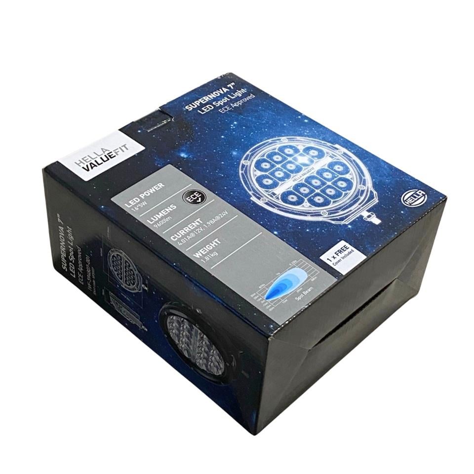 HELLA 12V-24V LED LAMBA OFF-ROAD YUVARLAK SUPERNOVA 9600 LÜMEN (14 LEDLİ) (GÜNDÜZ SÜRÜŞLÜ) (178 MM)