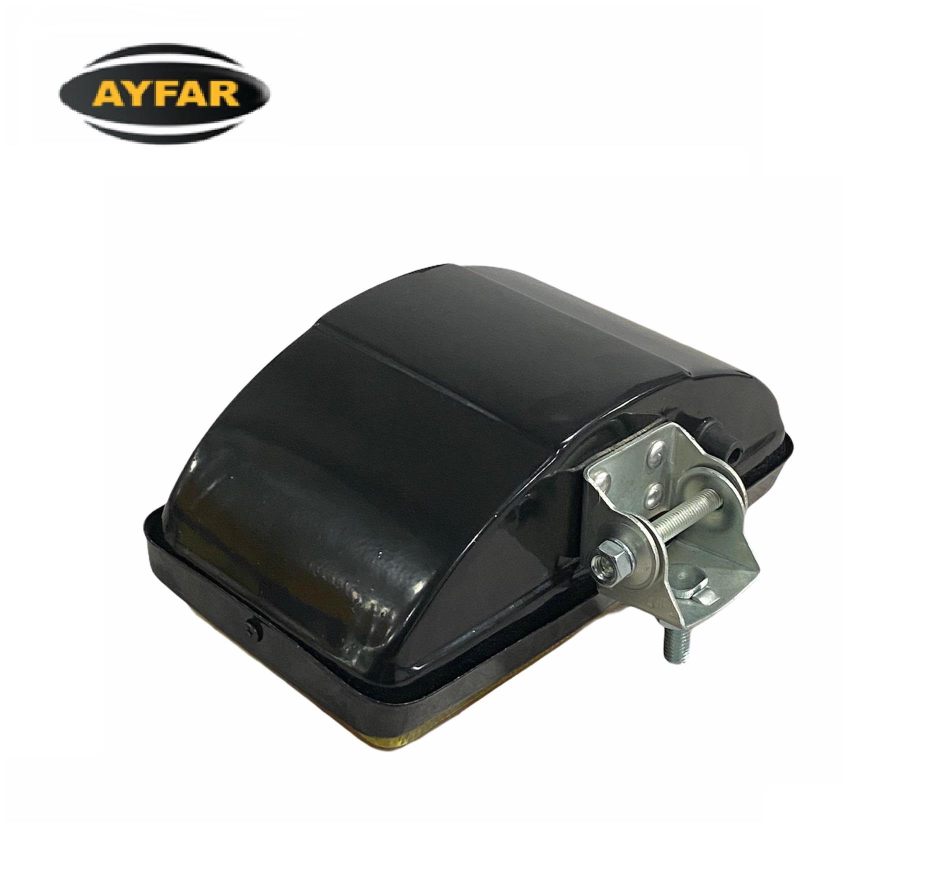AYFAR SİS LAMBASI DİKDÖRTGEN BÜYÜK SARI METAL (KAPAKSIZ) (DESENLİ CAM) (223*127*96 MM)