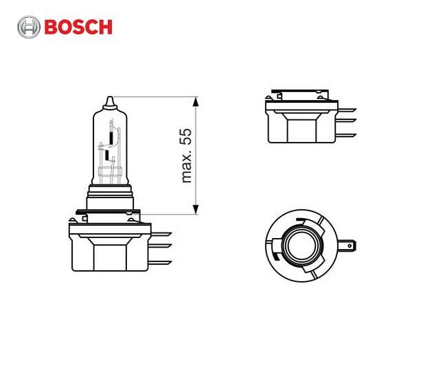 BOSCH 12V H15 AMPUL 15/55W 