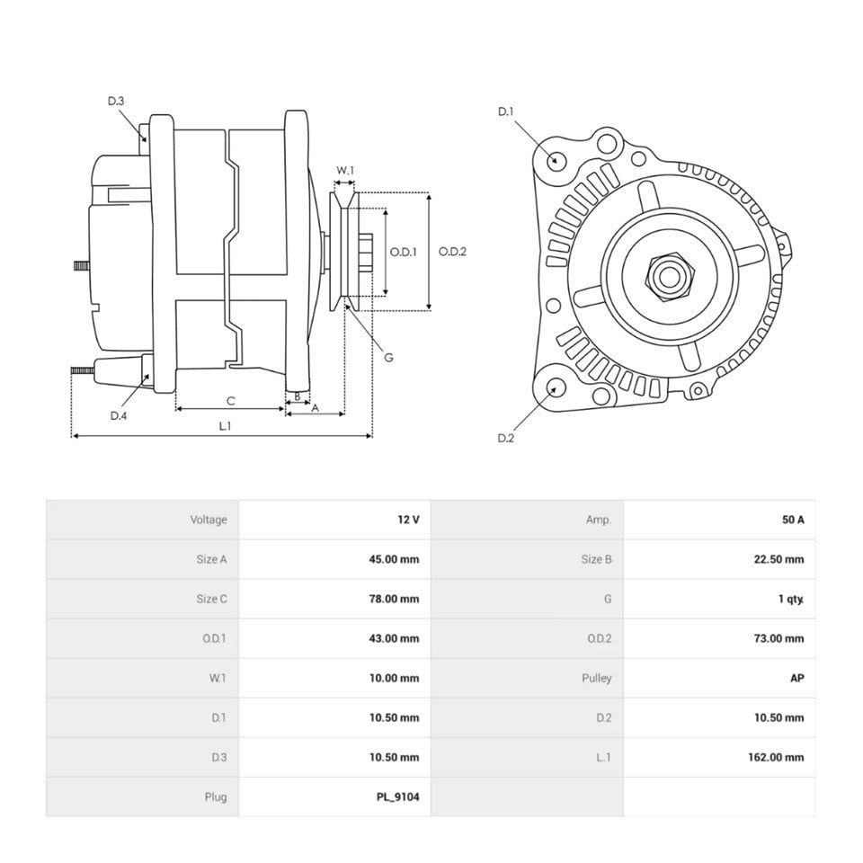 12V ALTERNATÖR DİNAMO MAKO TİPİ YM 80 A FIAT-STEYR-TÜMOSAN TRAKTÖR