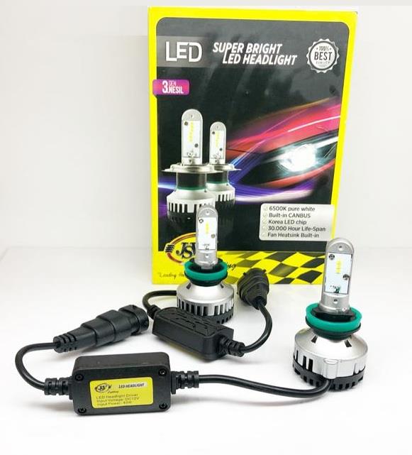 12V-24V H11 LED XENON FAR AMPUL SETİ 40W 6500K 8000 LÜMEN CSP LED