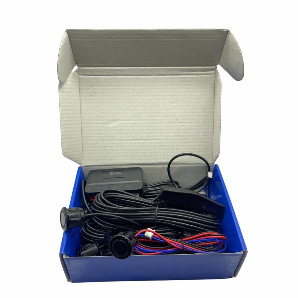 PARK SENSÖRÜ SES İKAZLI+MİNİ GÖSTERGELİ (4 GÖZLÜ) (ÖN) (18.5 MM) SİYAH