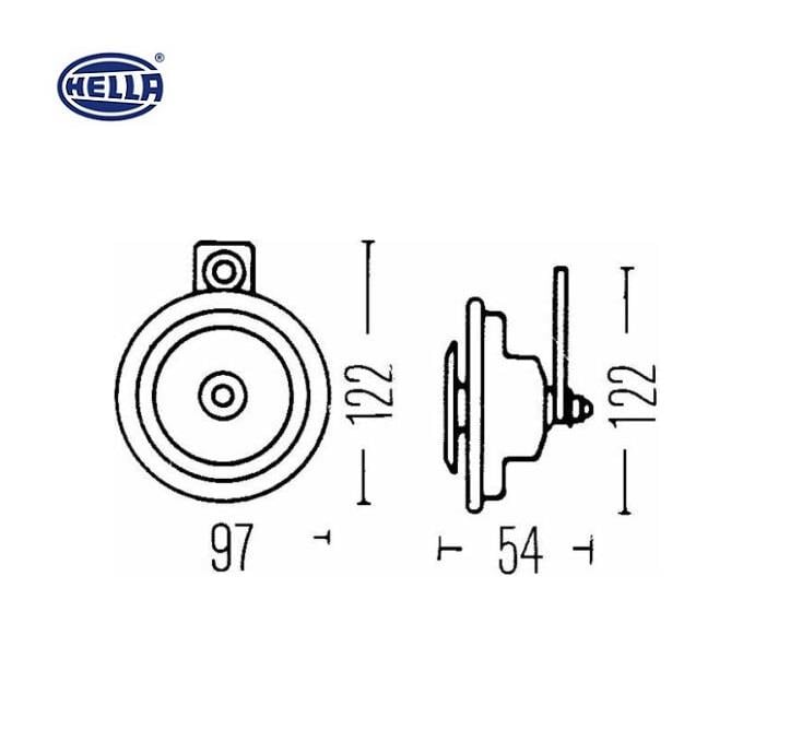 HELLA 24V DİDİT KORNA 335 HZ KALIN SES 84W 105 dB (97 MM)
