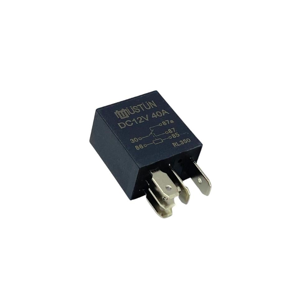 12V RÖLE 5 UÇLU 40 A MİKRO (ÇİFT PLATİN) (DİRENÇLİ) (30-85-86-87-87a)