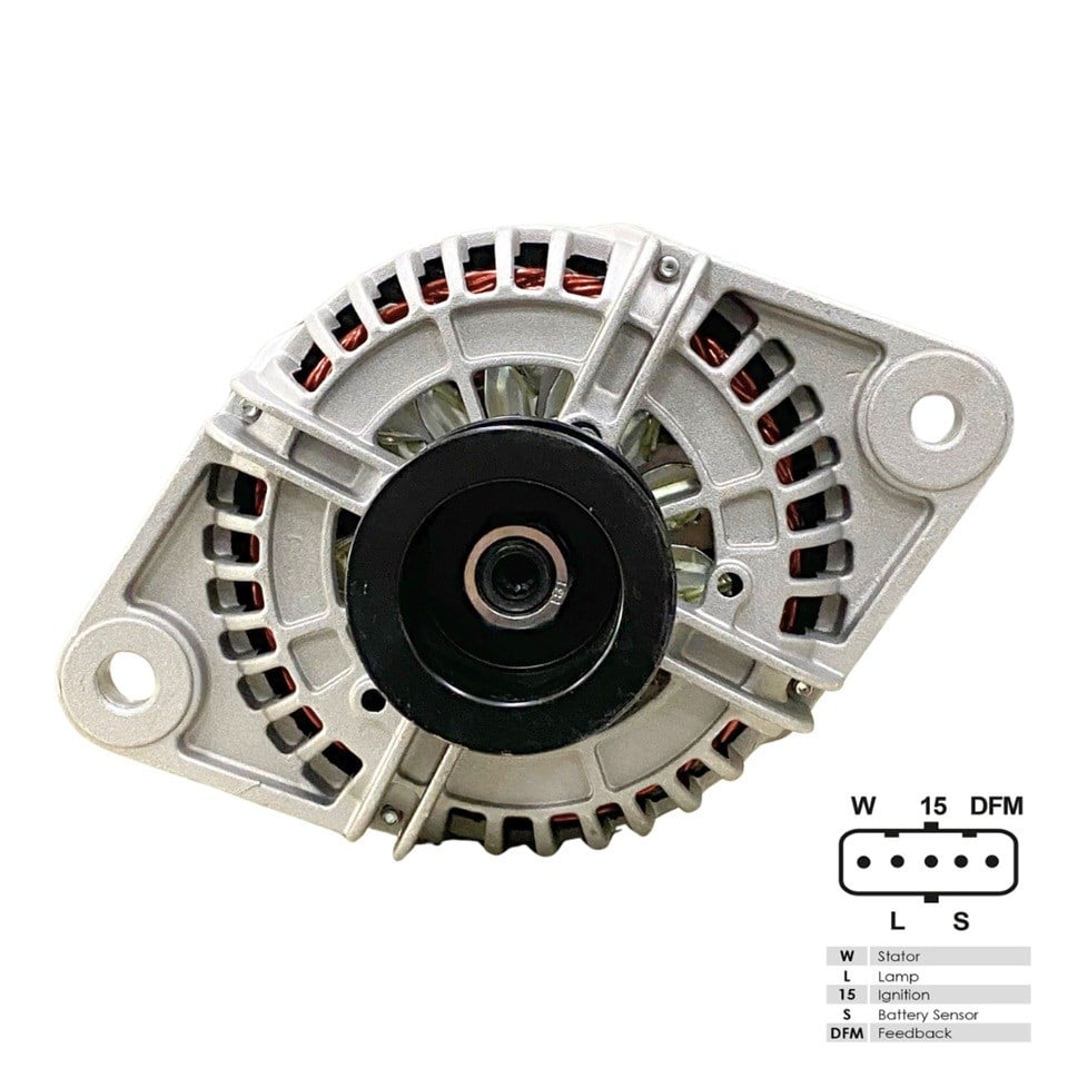 24V ALTERNATÖR DİNAMO BOSCH TİPİ 110 A (5 FİŞ SOKETLİ) (W-L-15-S-DFM) RENAULT-VOLVO
