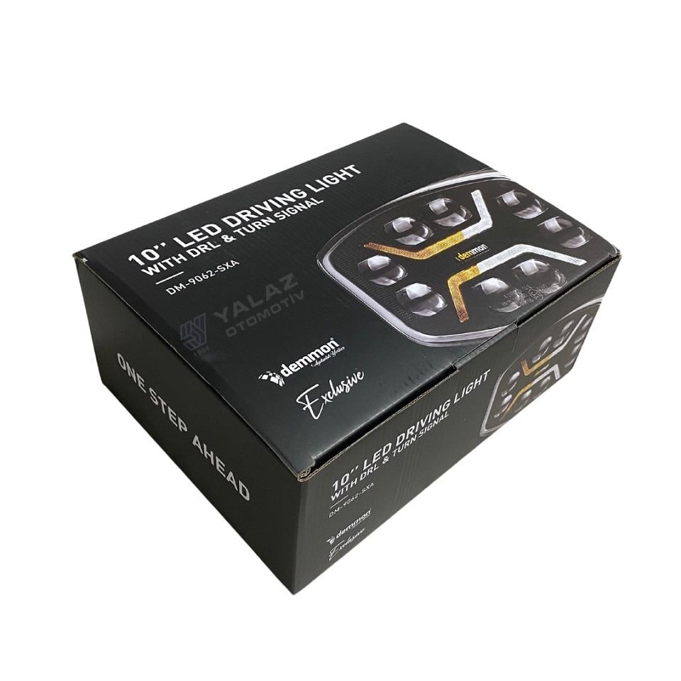 DEMMON 9V-32V GÜNDÜZ SÜRÜŞ LAMBASI (8+24 LEDLİ) (48W) (245*139*90 MM) SARI-BEYAZ 