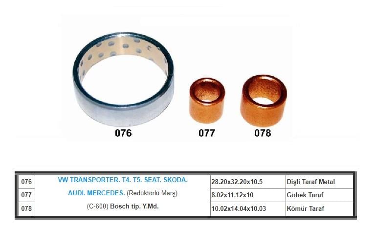 MARŞ BURCU BOSCH TİPİ AUDI-FORD-MERCEDES-PORSCHE-SEAT-SKODA-VW TRANSPORTER T4/T5 (3 AD)