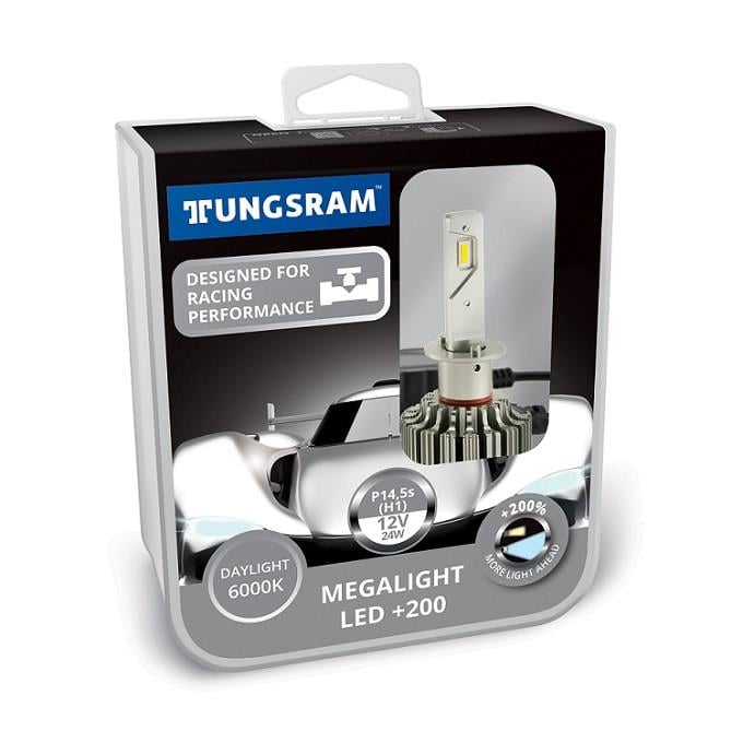 TUNGSRAM 12V H1 CSP LED XENON FAR AMPUL SETİ 6000K 8000 LÜMEN CANBUS
