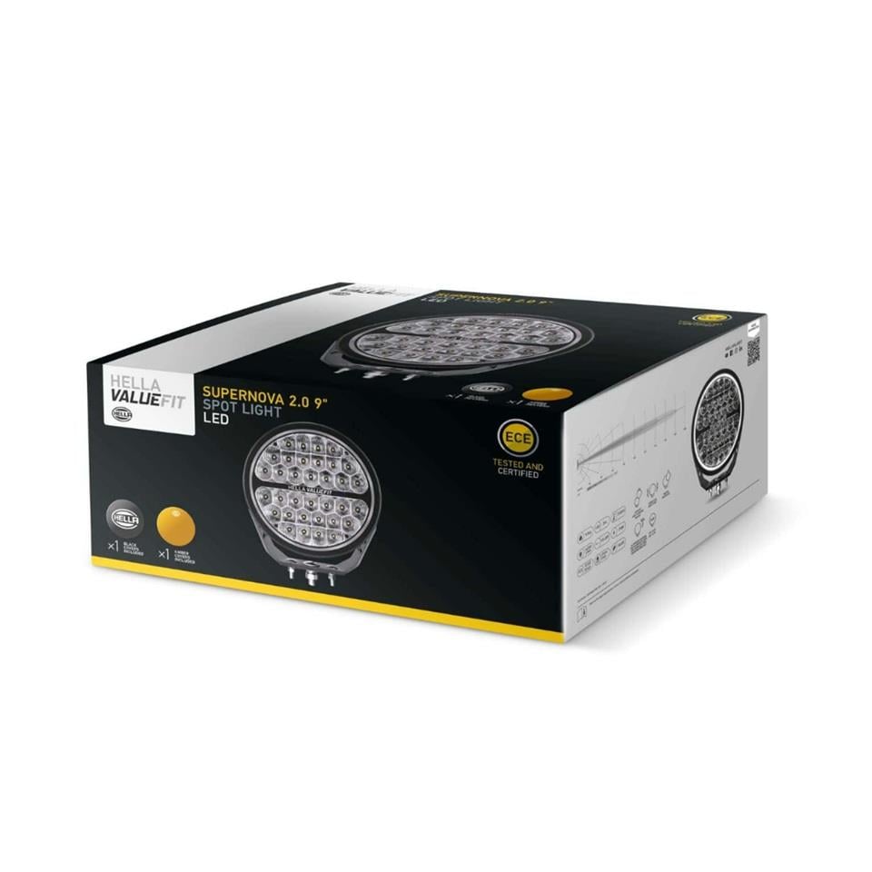 HELLA 12V-24V LED LAMBA 170 W OFF-ROAD YUVARLAK SUPERNOVA 2.0 8400 LÜMEN 5700K (238*250*87 MM)